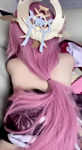 后入八重神子cos，母狗说想找个单男