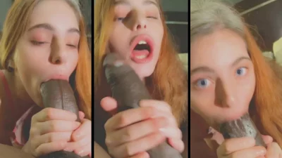 中欧混血小母狗含着黑人大肉棒涂满了口水